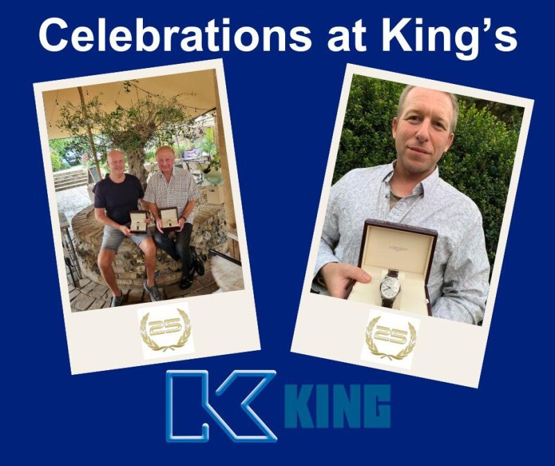 Picture of King's employees receiving long service awards