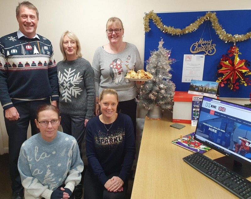 The Kings team wearing Christmas Jumpers for Chirstmas Jumper Day